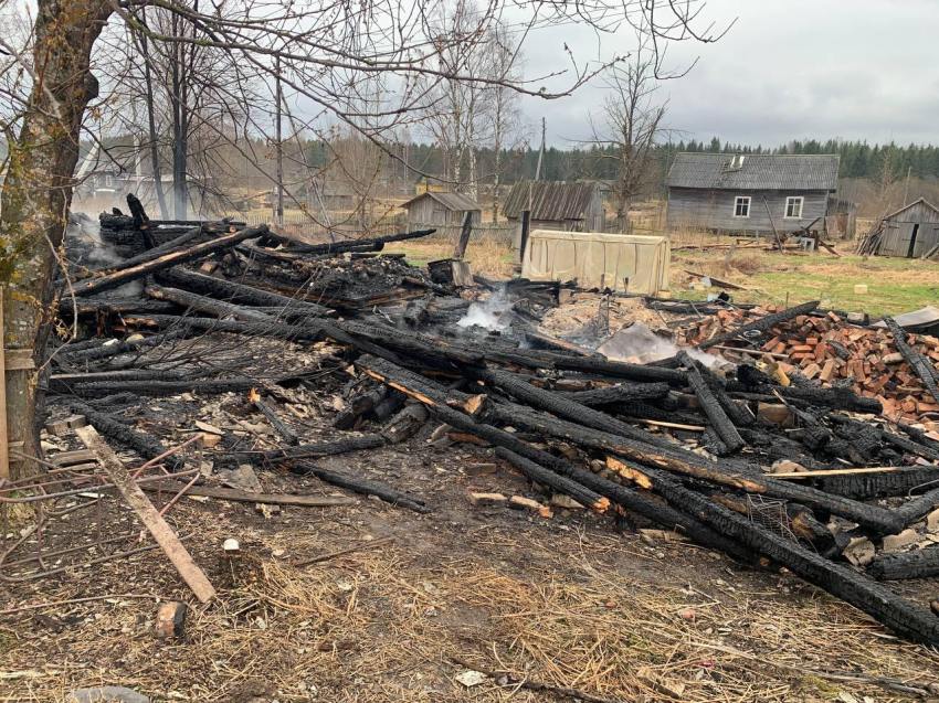 Следователи проводят проверку по факту гибели двух человек при пожаре в Коношском районе
